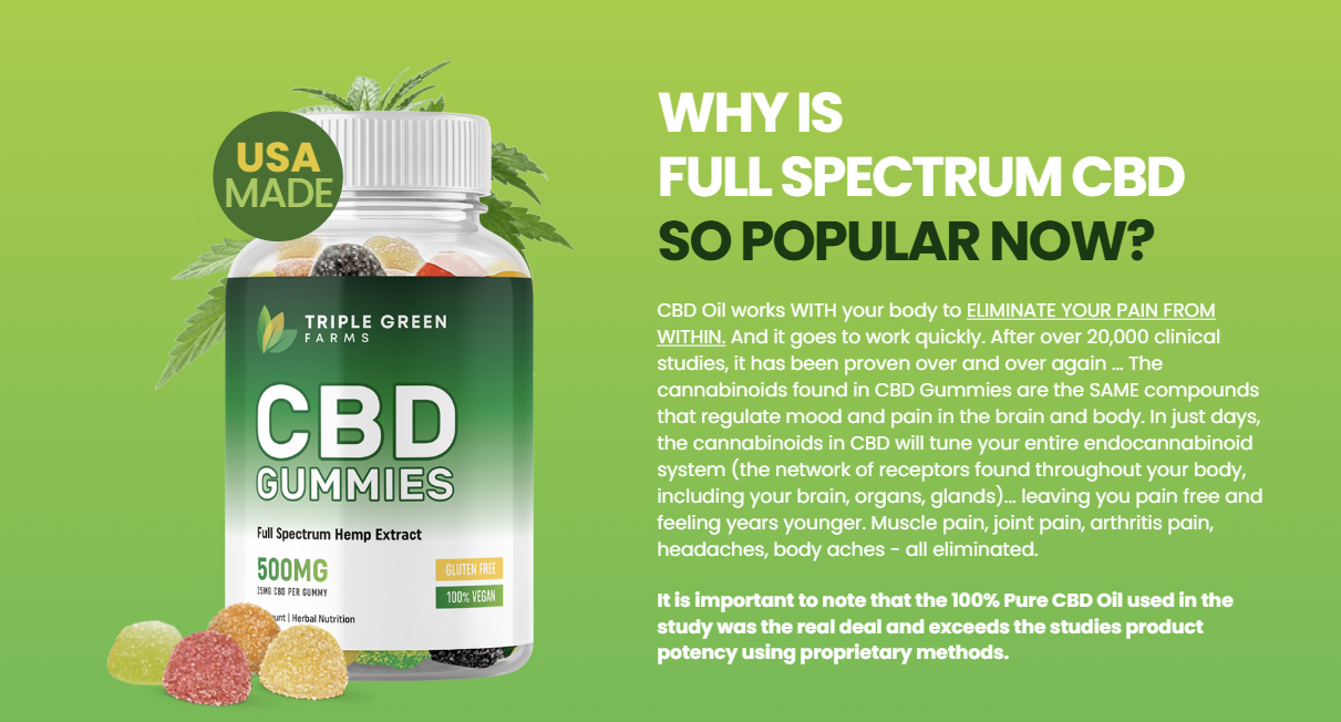 Triple Green Farms CBD Gummies